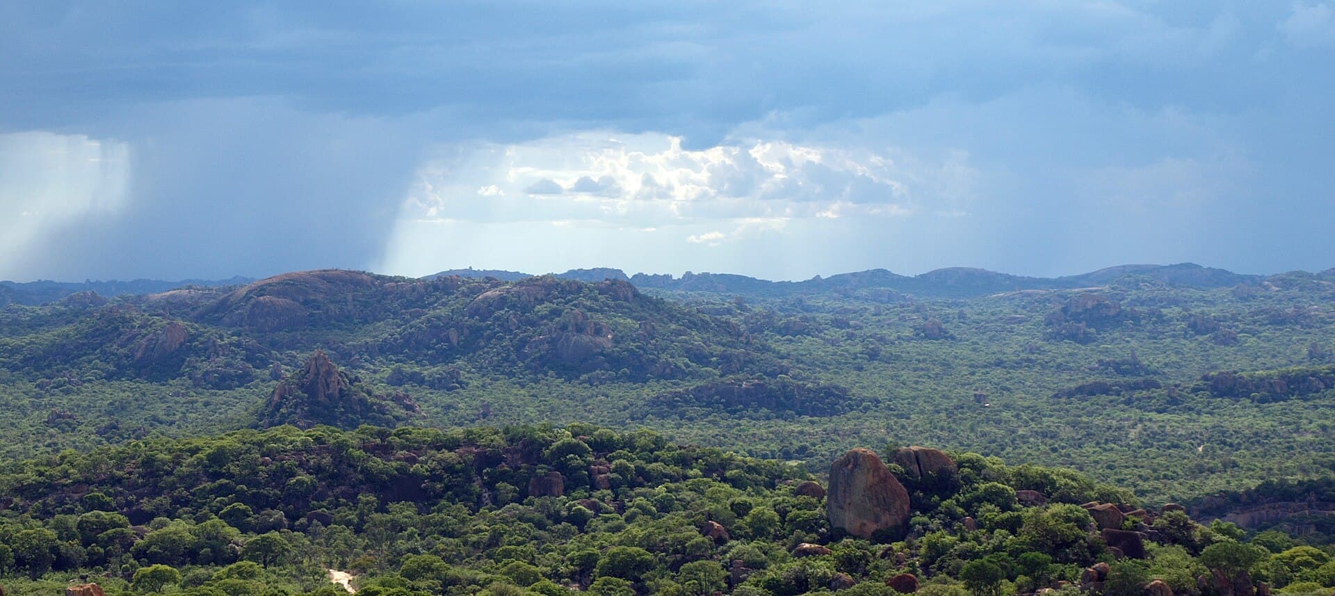 Granite hills and balancing formations in Matobo National Park